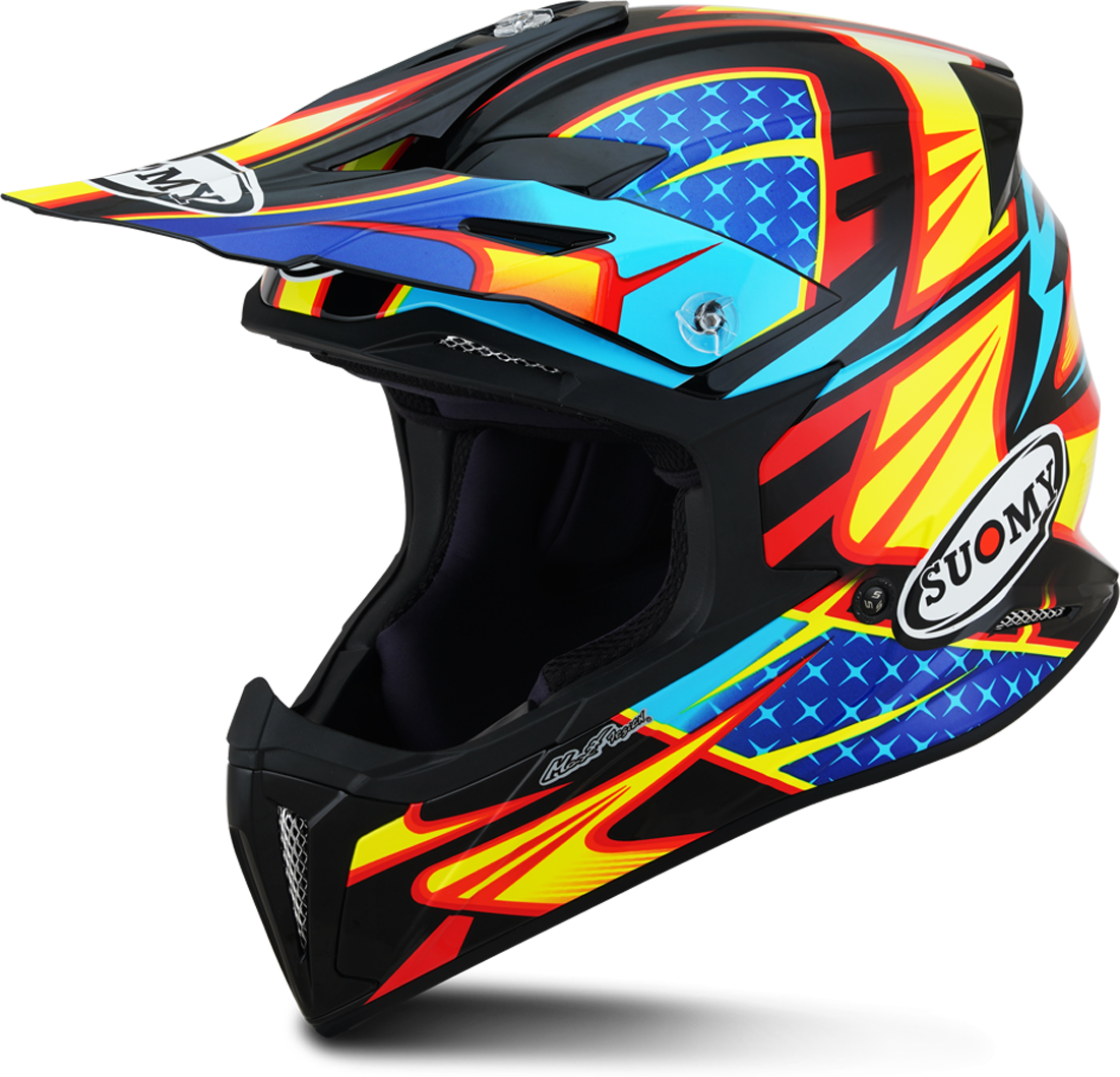 Suomy Casco de Cross  X-Wing Dual Azul claro-Rojo