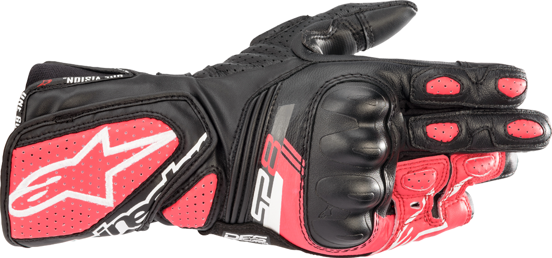 Alpinestars Guantes de Moto  Stella SP-8 V3 Mujer Negro-Blanco-Rosa Diva