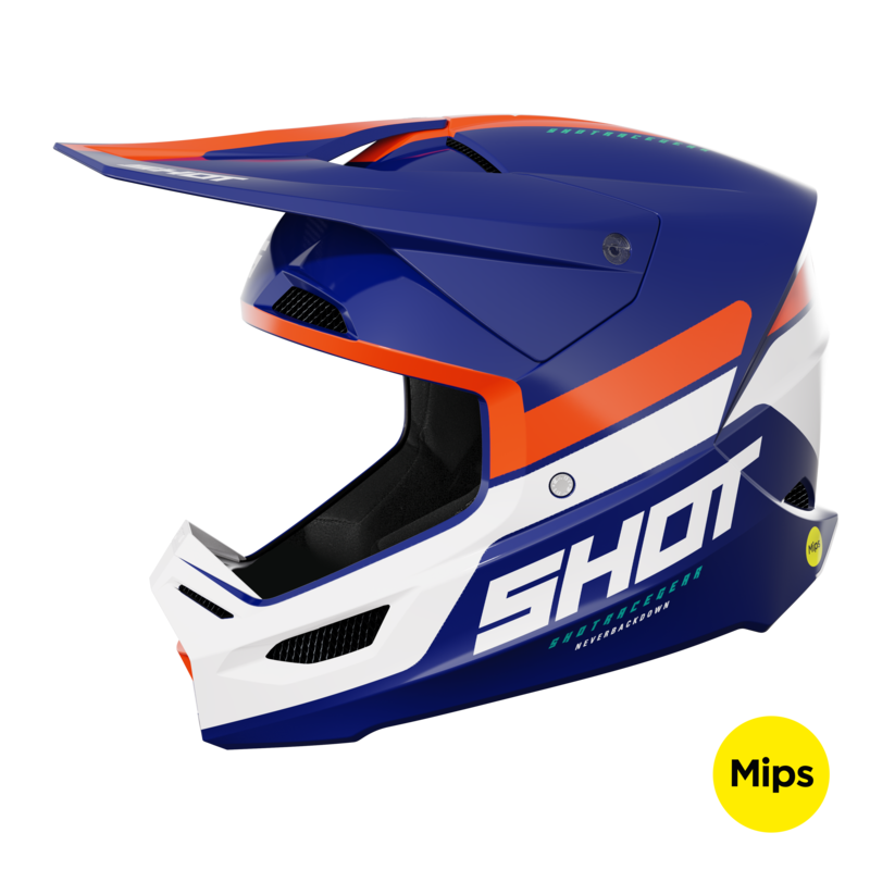 Shot Race Gear Casco de Cross Shot Race Mips® Iron Azul-Naranja