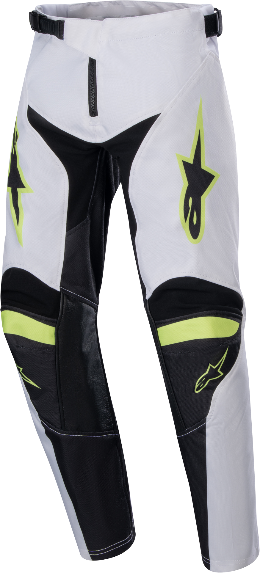 Alpinestars Pantalones de Cross Niño  Racer Lucent Blanco-Rojo Neón-Amarillo Fluo