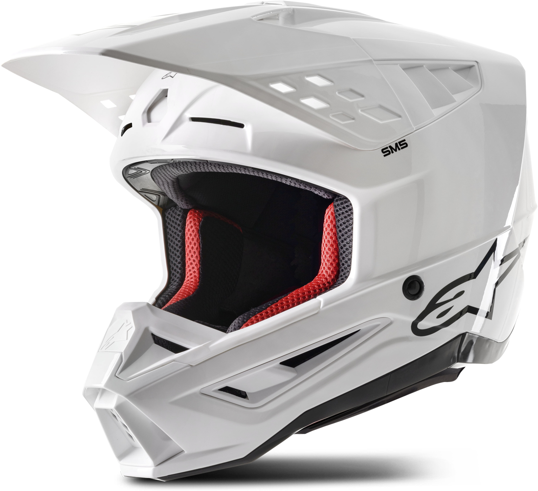 Alpinestars Casco de Cross  SM5 Solid Blanco