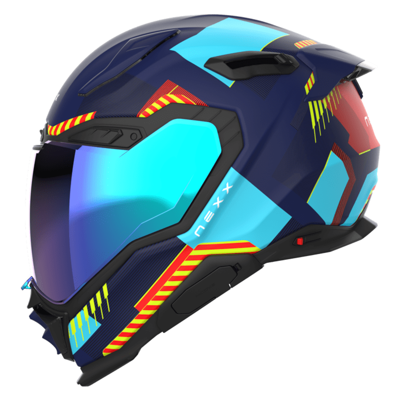 Nexx Casco Integral  X.WST3 Fluence Azul-Rojo MT