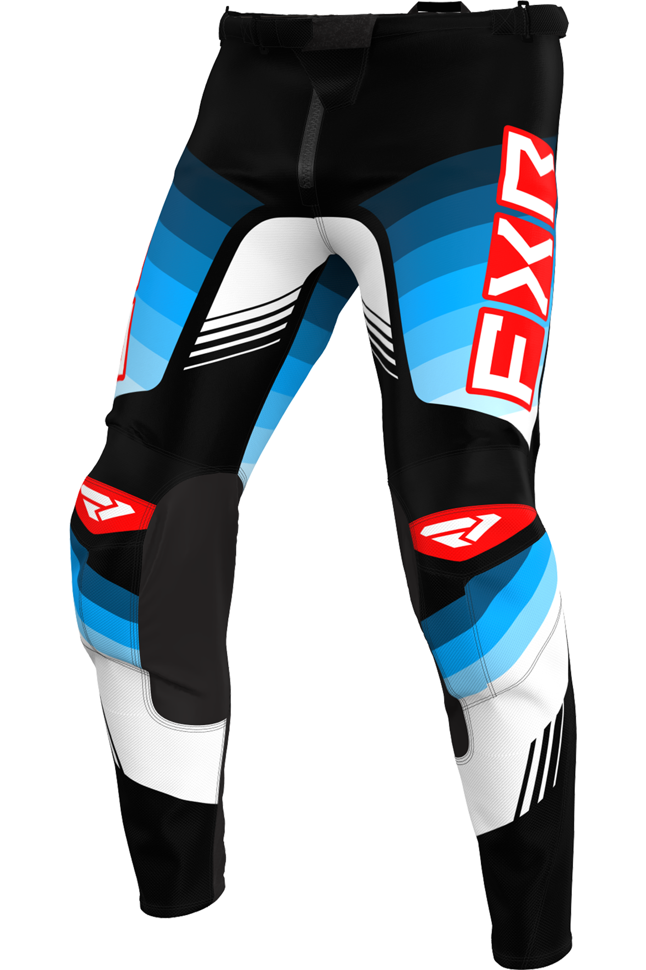 FXR Pantalones de Cross  Clutch Pro Azul-Rojo-Negro
