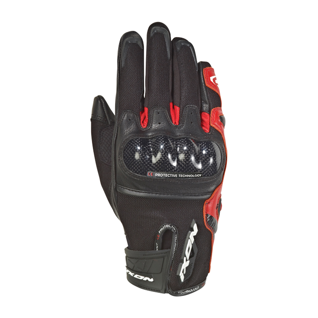 Ixon Guantes de Moto  RS Rise Air Negro-Rojo