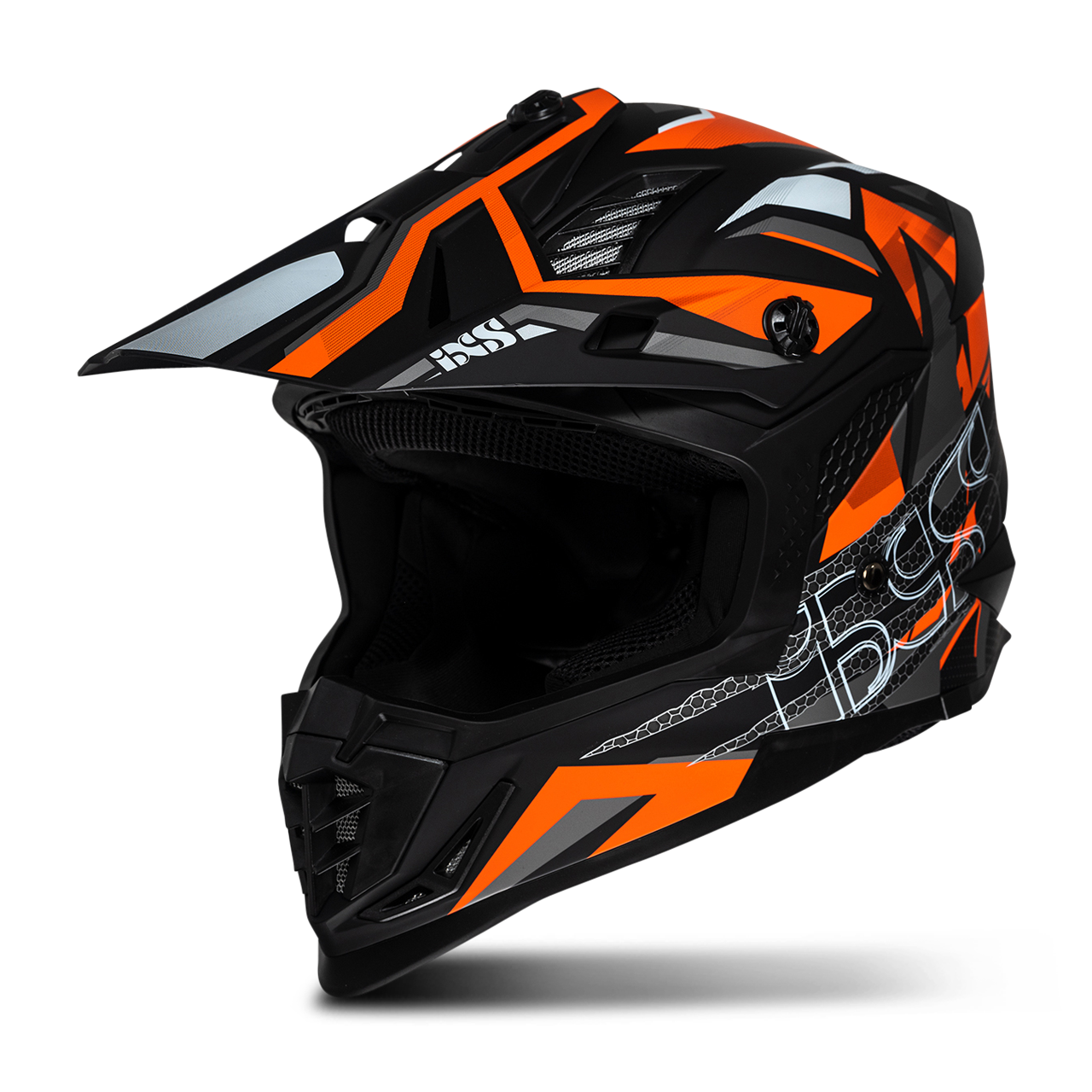 iXS Casco de Cross  363 2.0 Negro Mate-Naranja-Antracita