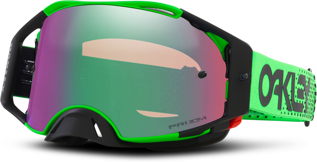 Oakley Gafas de Cross  Airbrake Moto-Verde