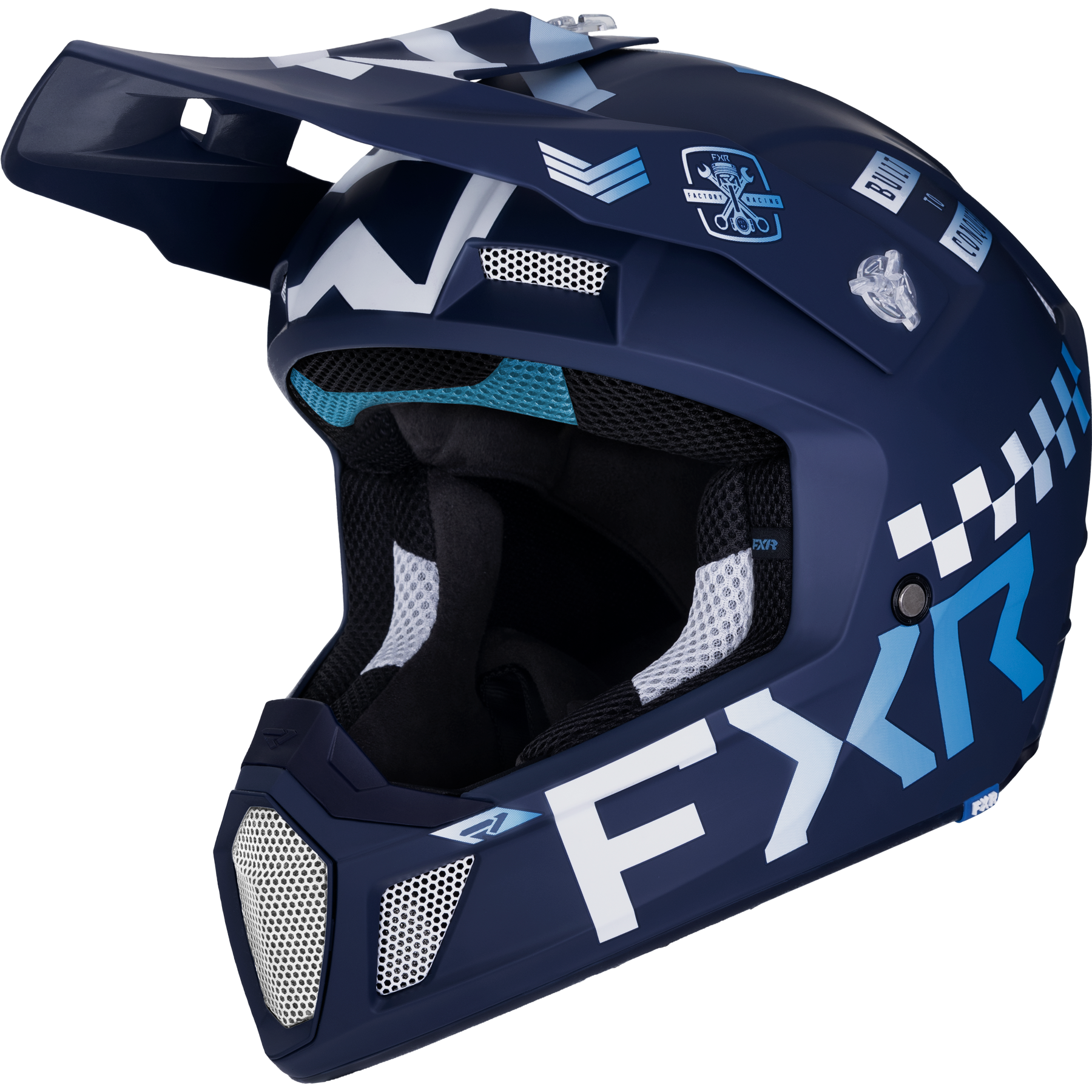 FXR Casco de Cross  Clutch Gladiator Azul