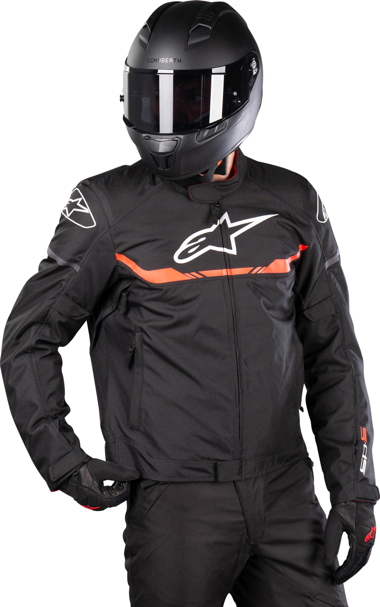 Alpinestars Chaqueta de Moto  T-SPS WP Negro-Rojo Fluo