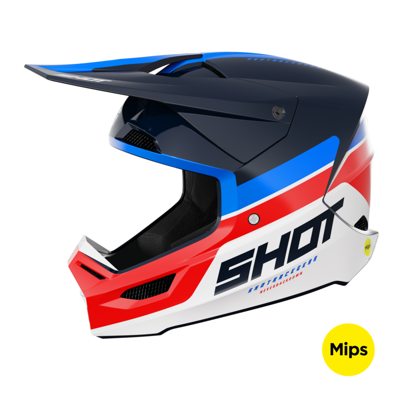 Shot Race Gear Casco de Cross Shot Race Mips® Iron Azul-Rojo