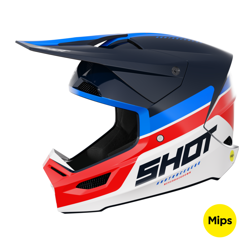 Shot Race Gear Casco de Cross Shot Race Mips Iron Azul-Rojo