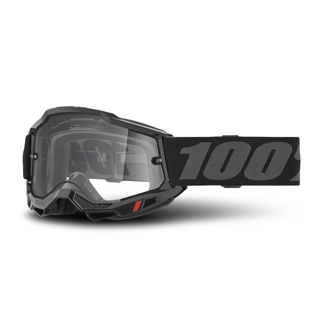 100% Gafas de Cross  Accuri 2 Enduro Moto Negro-Transparente