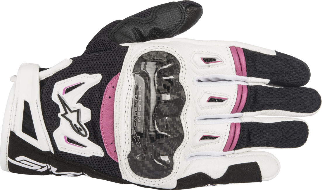 Alpinestars Guantes de Moto  SMX-2 Air Carbon V2 Mujer Negro-Blanco