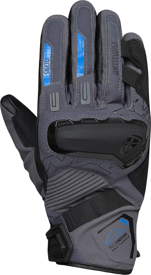 Ixon Guantes de Moto  MS Skeid Antracita-Gris-Azul