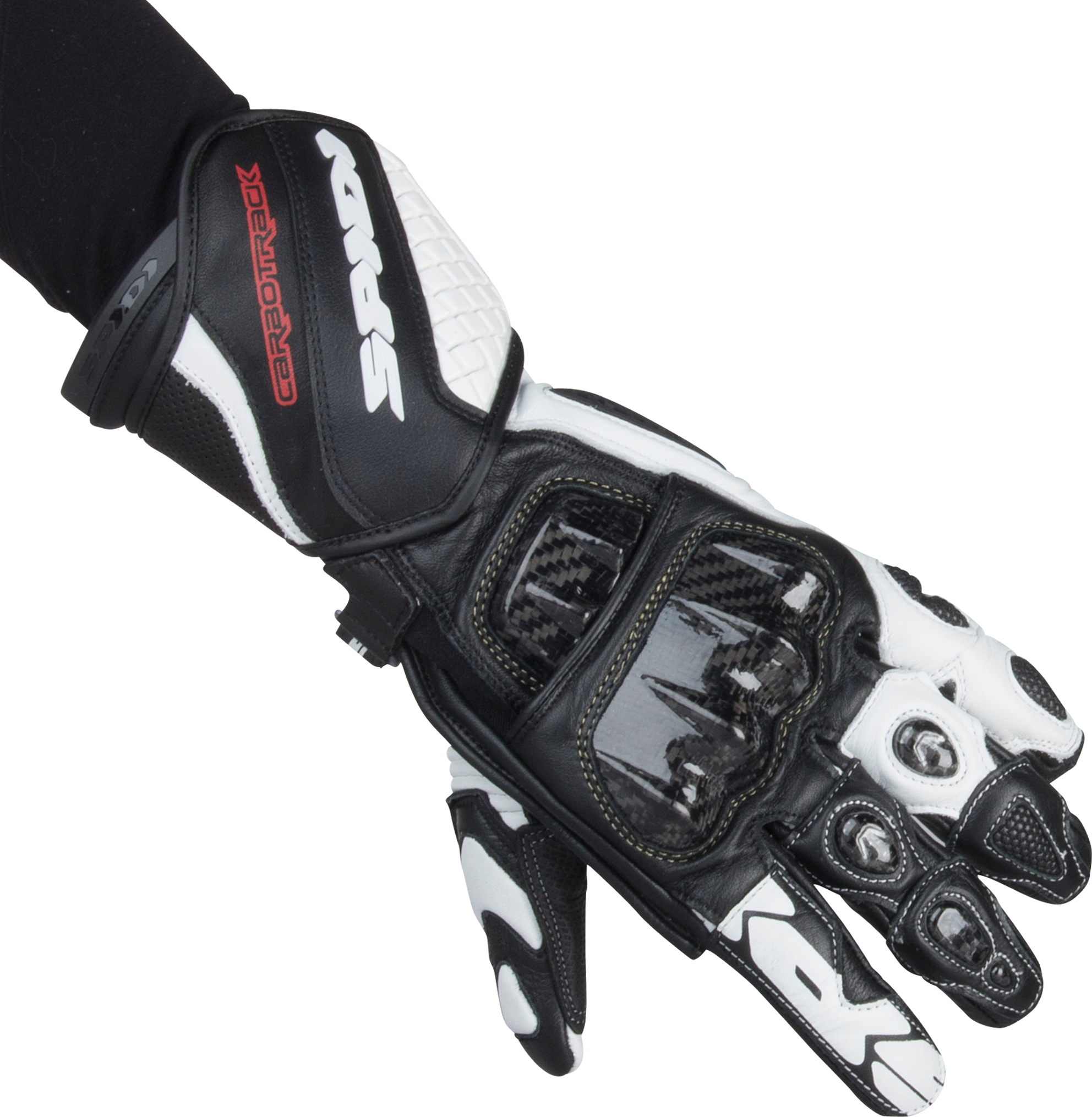 Spidi Guantes de Moto  Carbo Track Evo Negro-Blanco