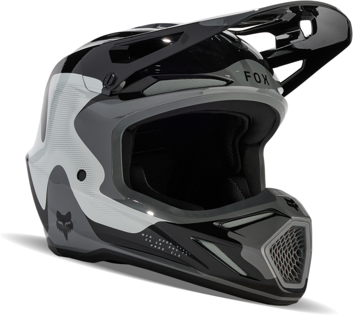 FOX Casco de Cross  V3 Revise Negro-Gris