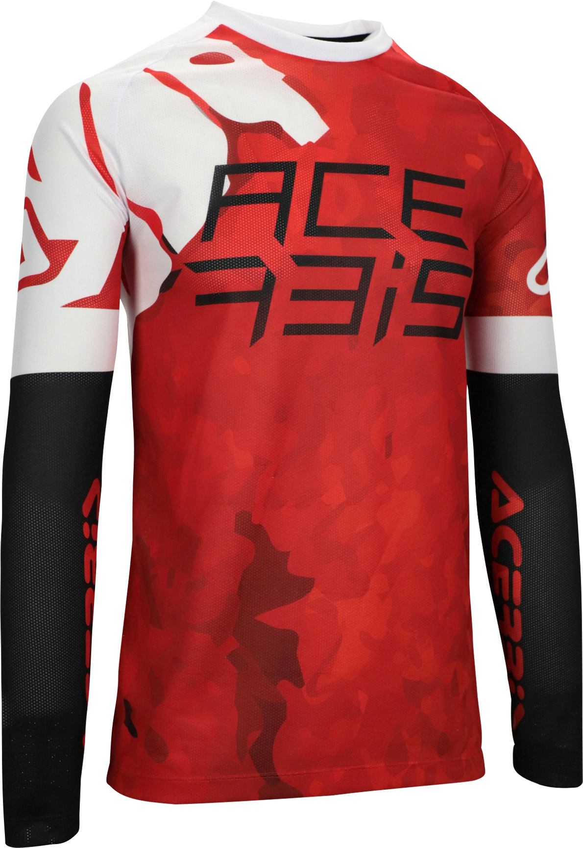 Acerbis Camiseta de Cross  J Windy Vent Watermark Rojo-Blanco