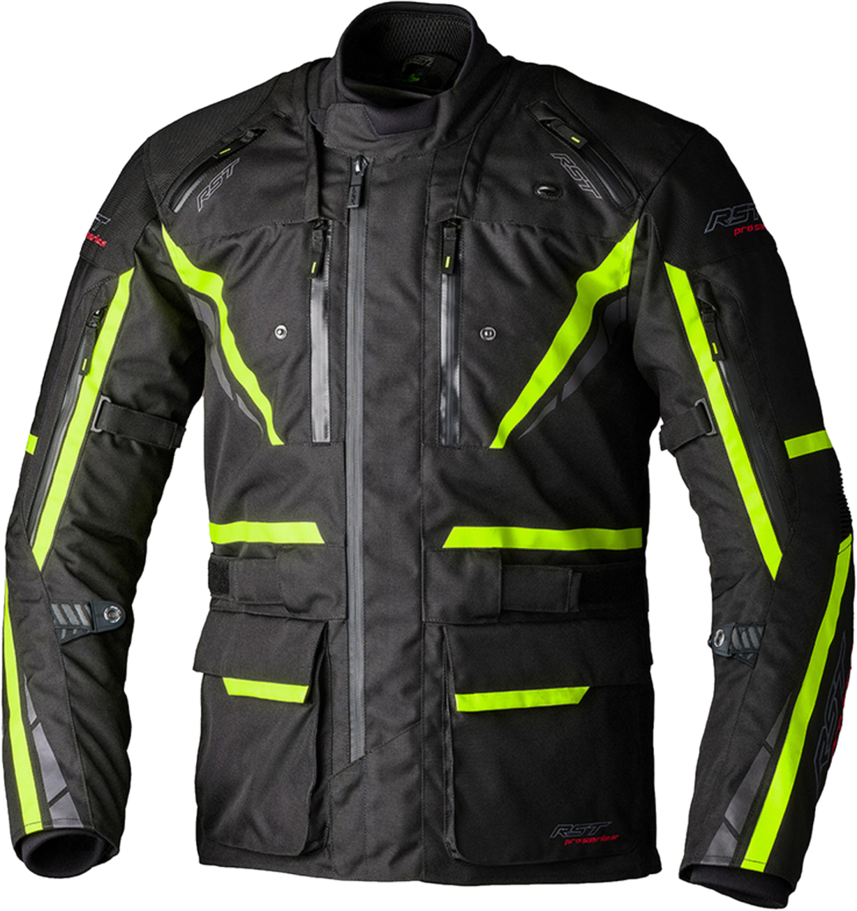 RST Chaqueta de Moto  Paragon 7 Negro-Amarillo Fluo