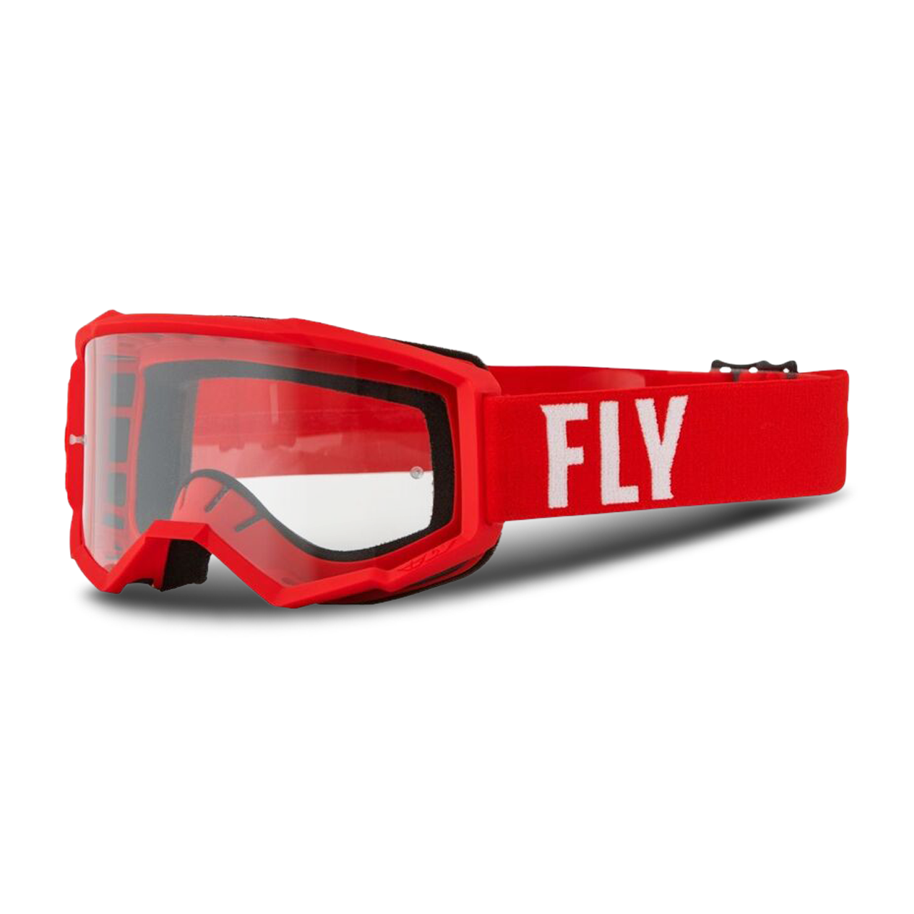 FLY Racing Gafas de Cross  Focus Rojo-Transparente