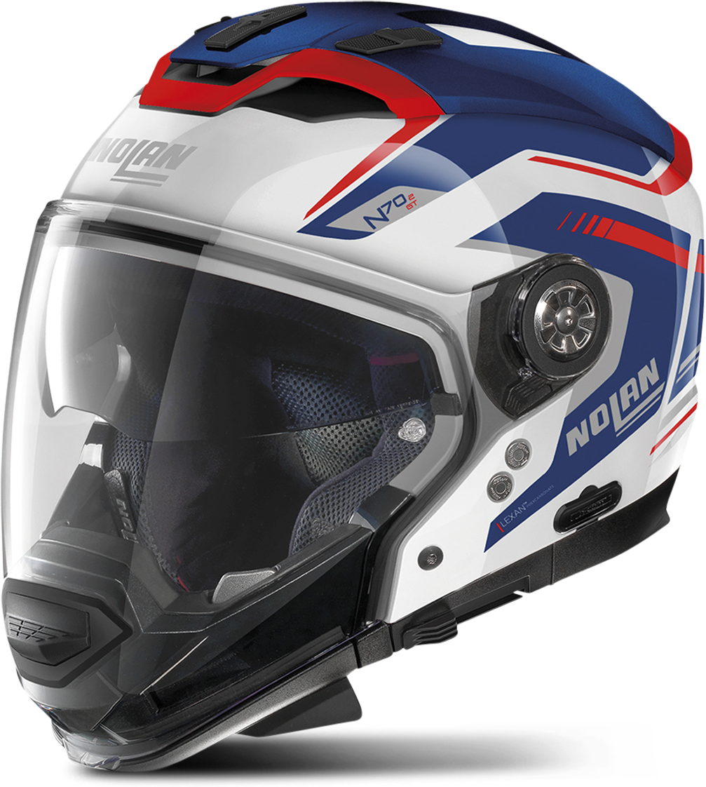 Nolan Casco Adventure  N70-2 GT Switchback N-COM Blanco Metal 61