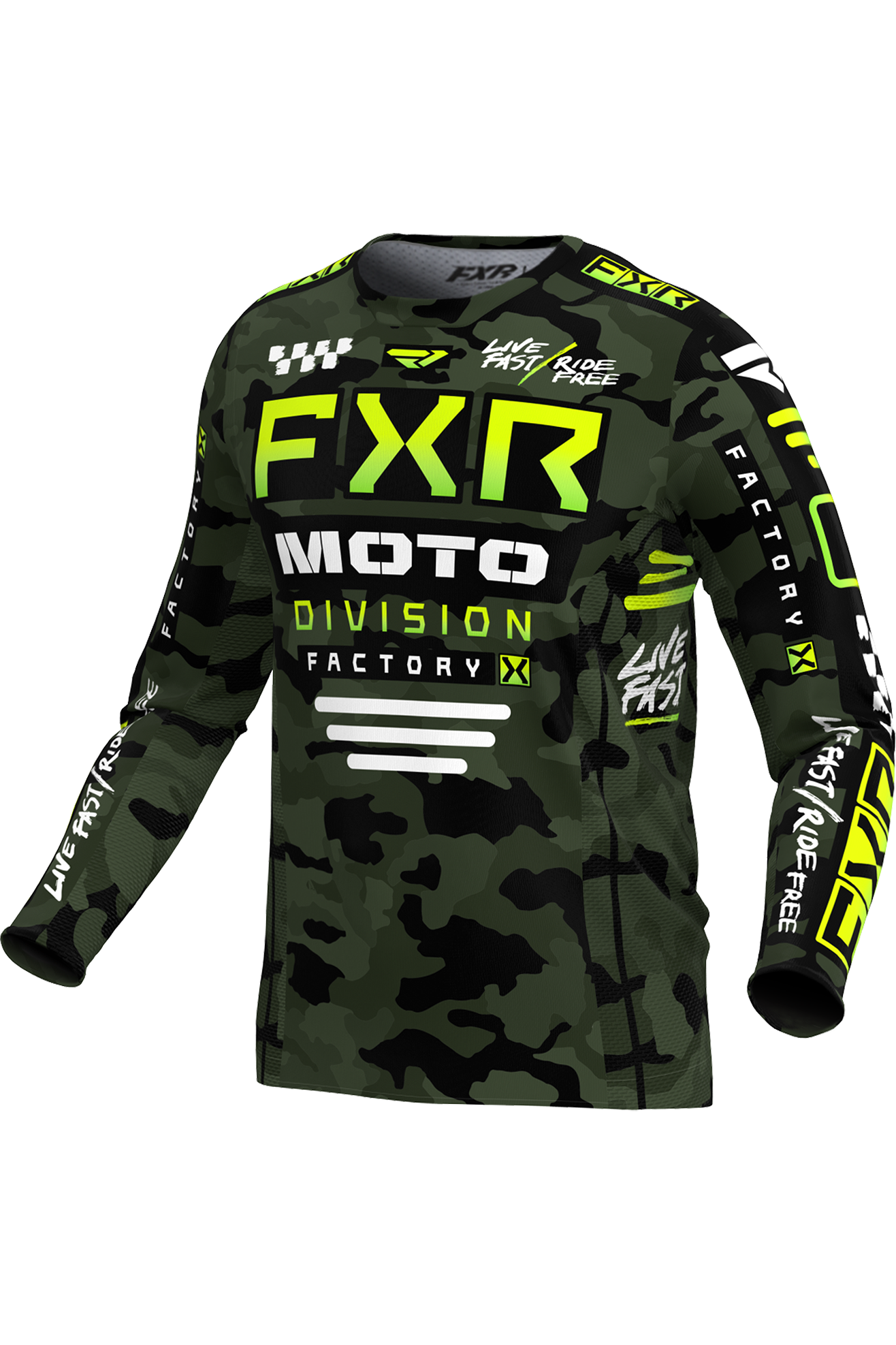 FXR Camiseta de Cross  Podium Gladiator Camuflaje