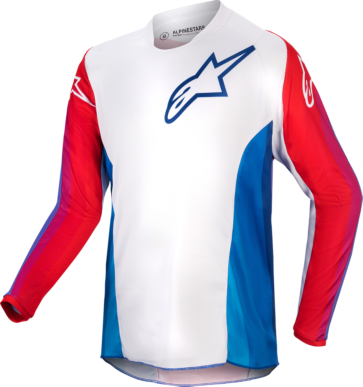 Alpinestars Camiseta de Cross Niño  Racer Pneuma Azul-Rojo Marte-Blanco