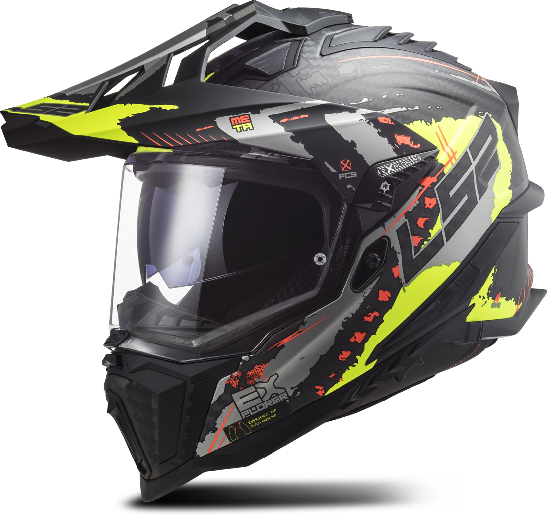 LS2 Casco Adventure  MX701 C EXPLORER Extend Amarillo Mate HiVis