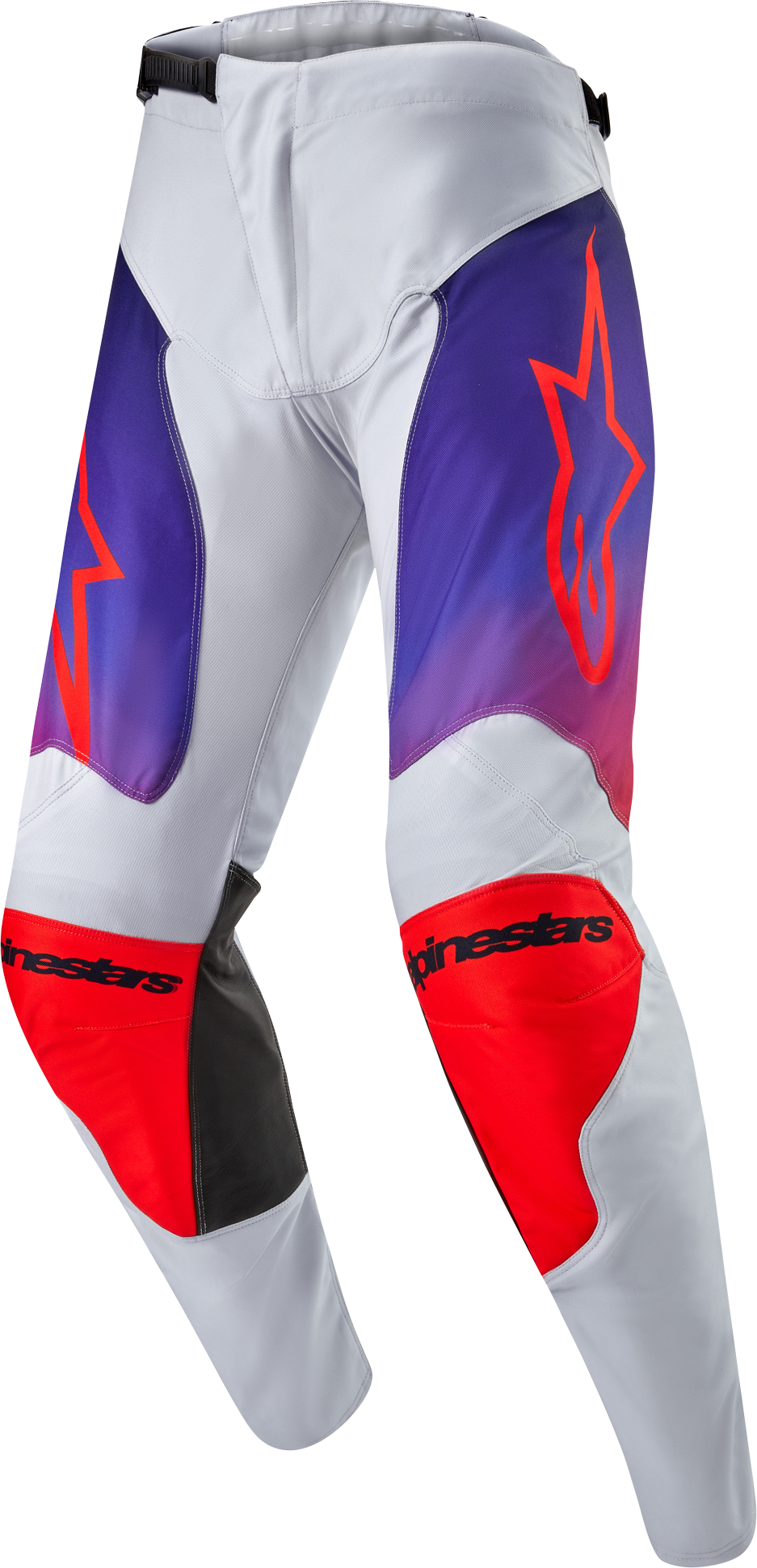 Alpinestars Pantalones de Cross  Racer Hoen Gris Claro-Naranja-Negro