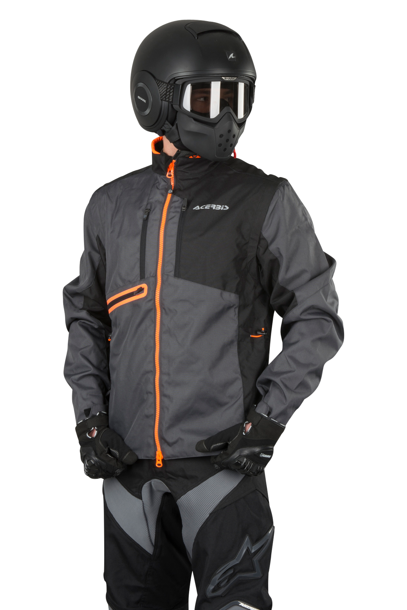 Acerbis Chaqueta de Enduro  One Negro-Naranja