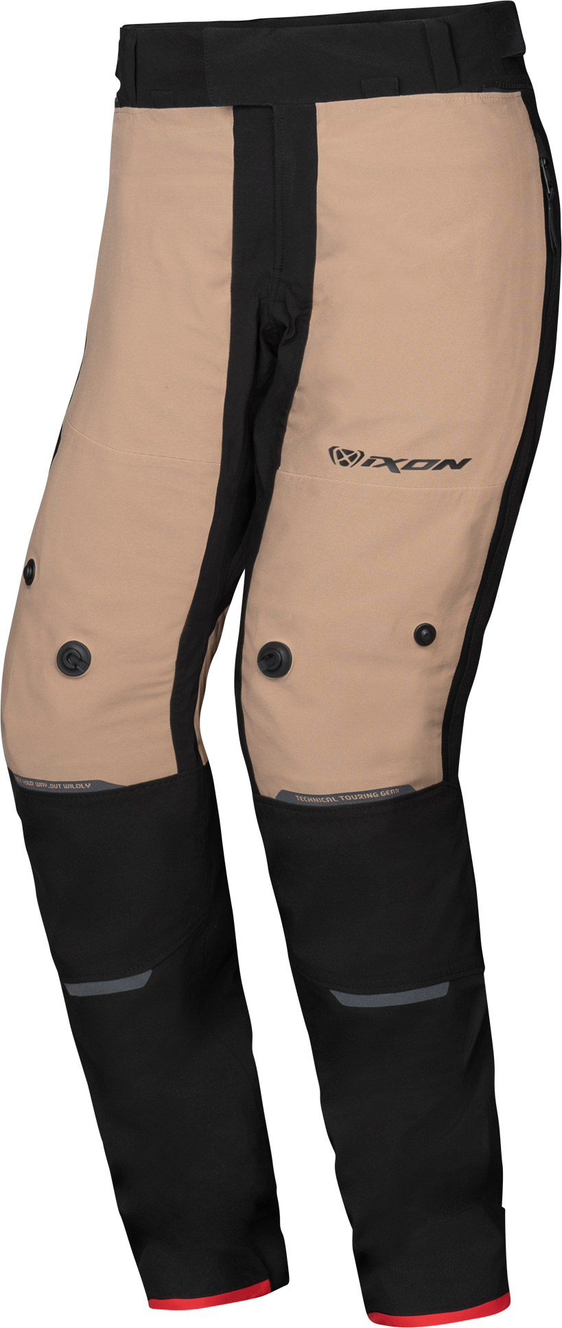 Ixon Pantalones de Moto  M-SKD Arena-Negro-Rojo