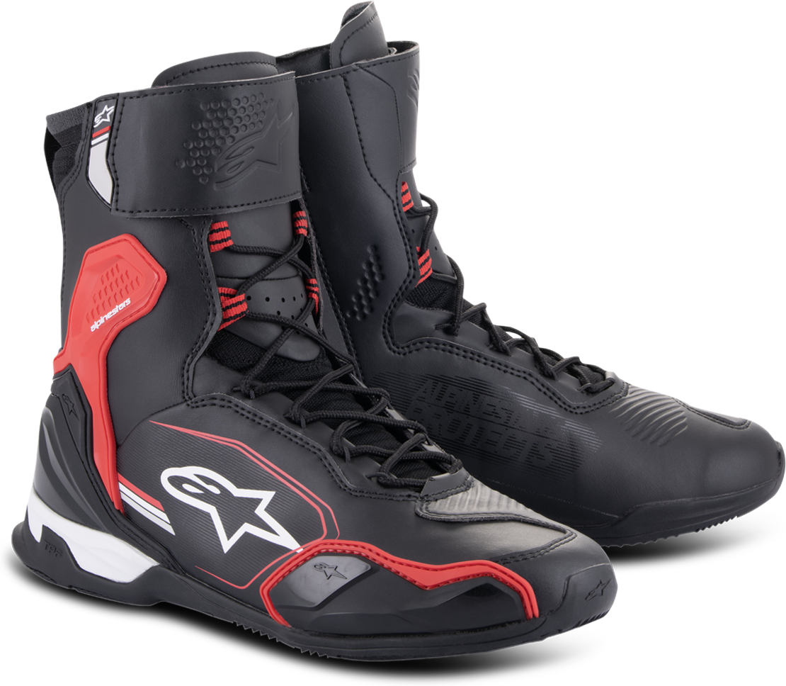 Alpinestars Botas de Moto  Superfaster Negro-Rojo Brillante-Blanco