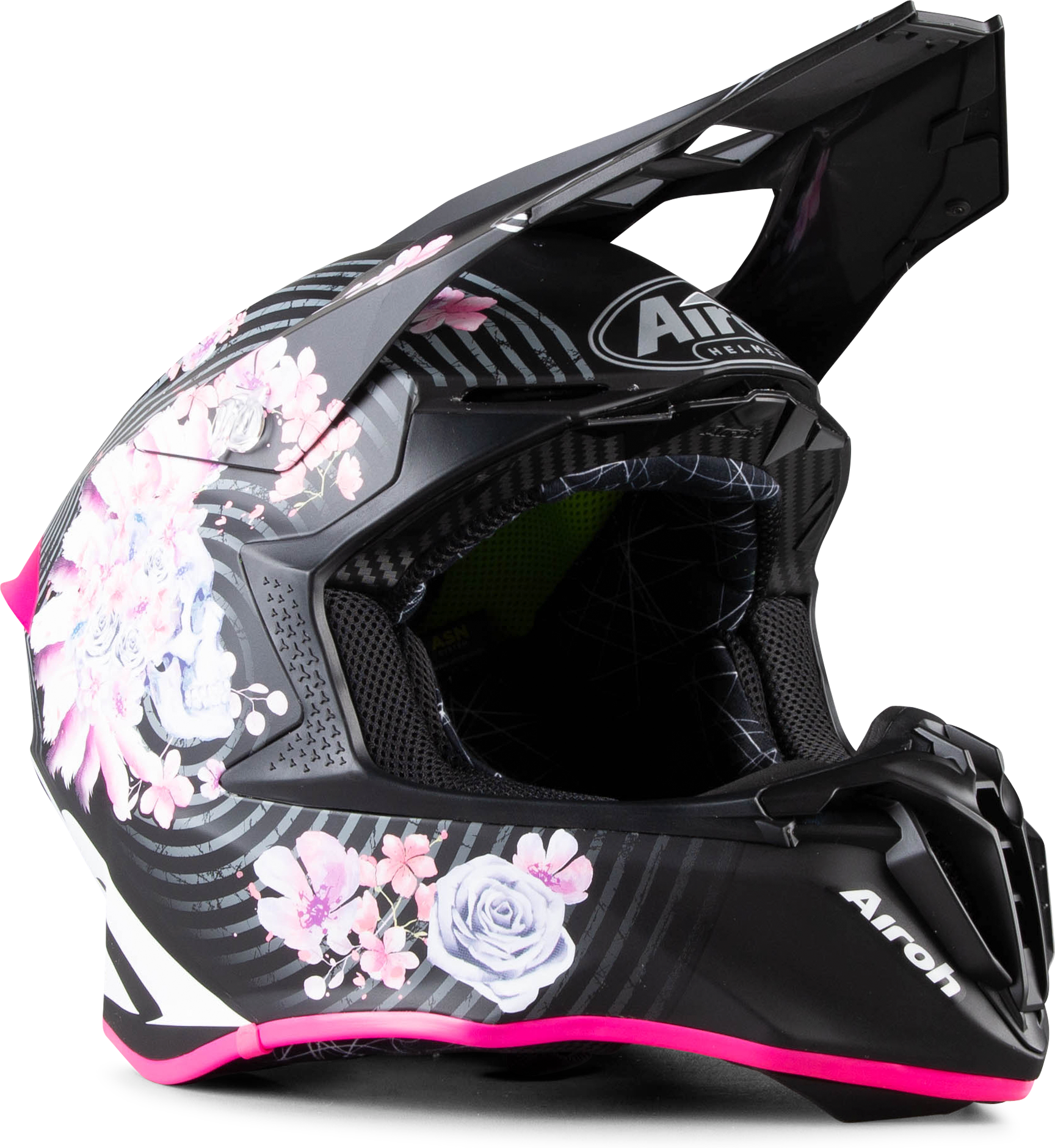 Airoh Casco de Cross  Twist 2.0 Mad Negro-Rosa-Blanco