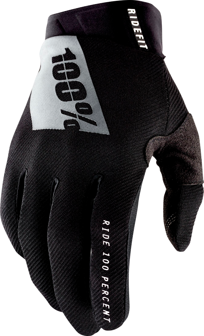 100% Guantes de Cross  Ridefit Negros