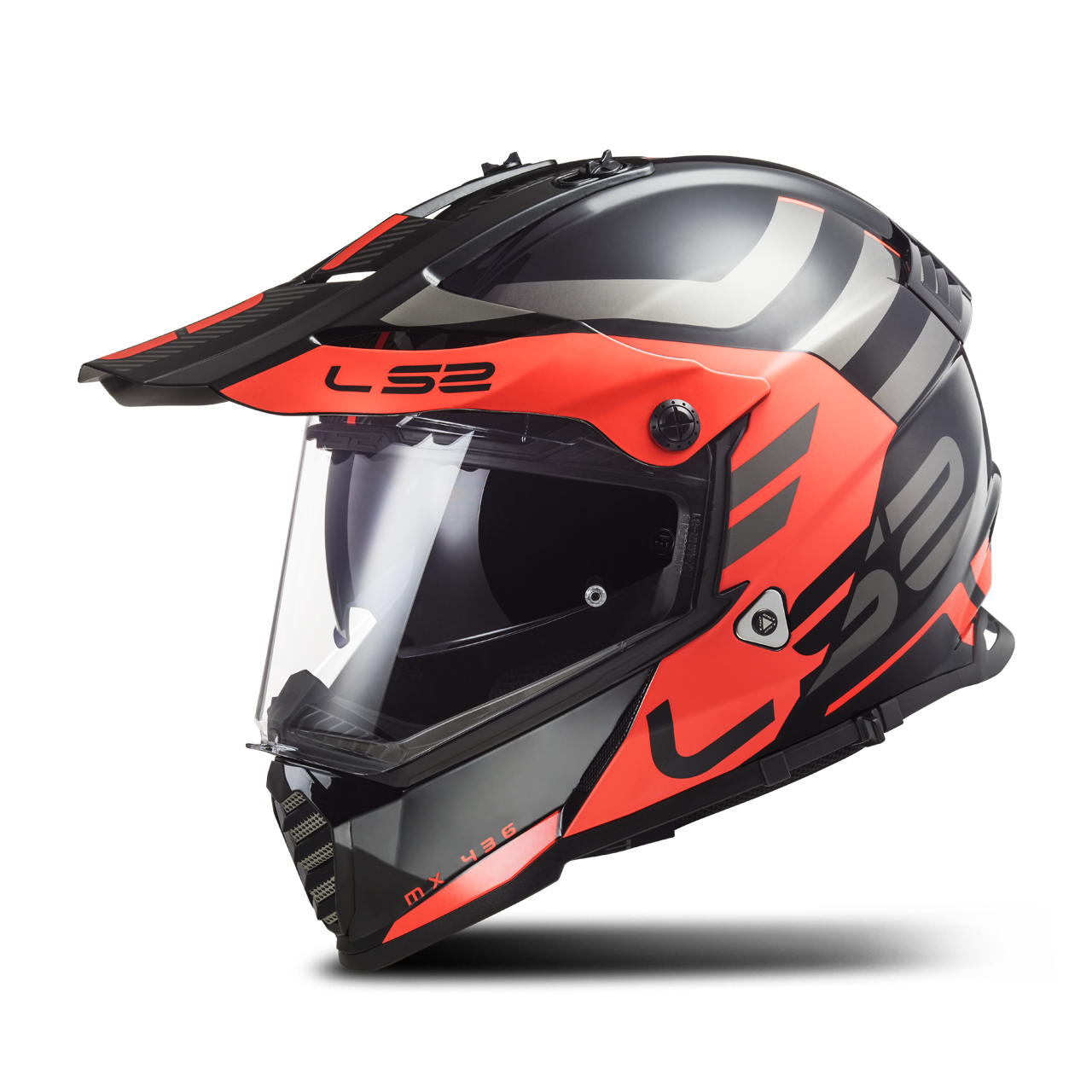 LS2 Casco Adventure  MX436 PIONEER EVO Adventurer Negro Mate-Naranja