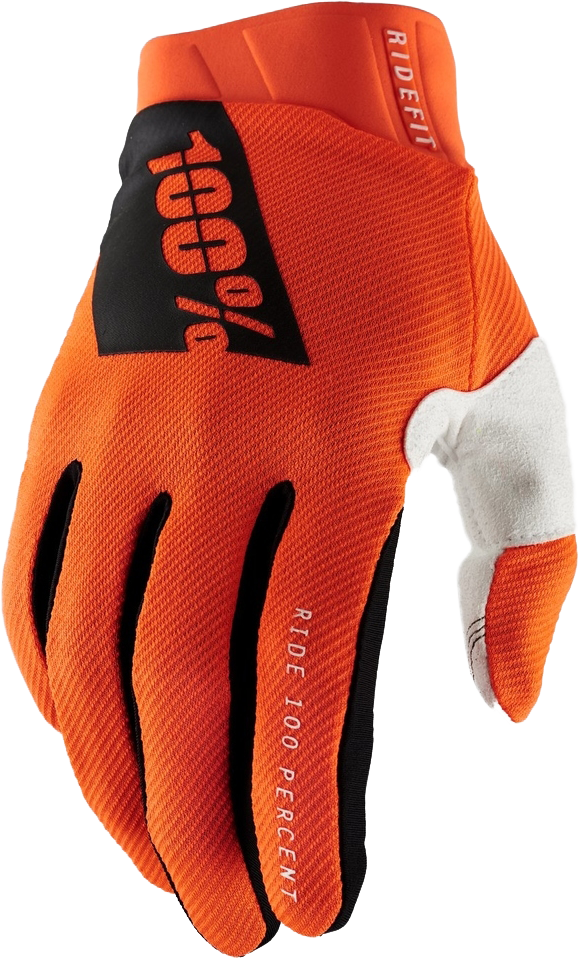 100% Guantes de Cross  Ridefit Naranjas