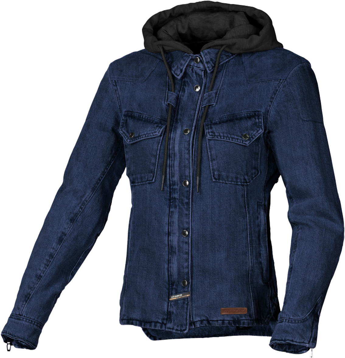 Macna Chaqueta con capucha de Moto para Mujer  Inland Azul-Marrón