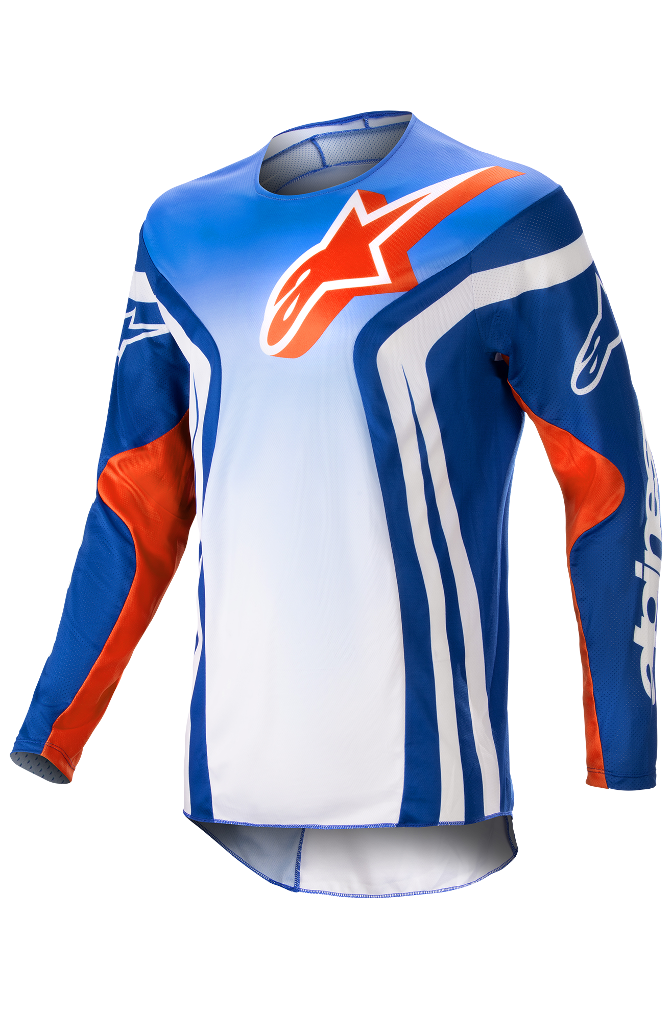 Alpinestars Camiseta de Cross  Racer Semi Azul-Naranja