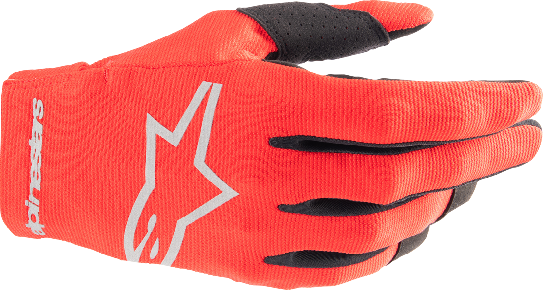 Alpinestars Guantes de Cross Niño  Radar Rojo Marte-Plateado