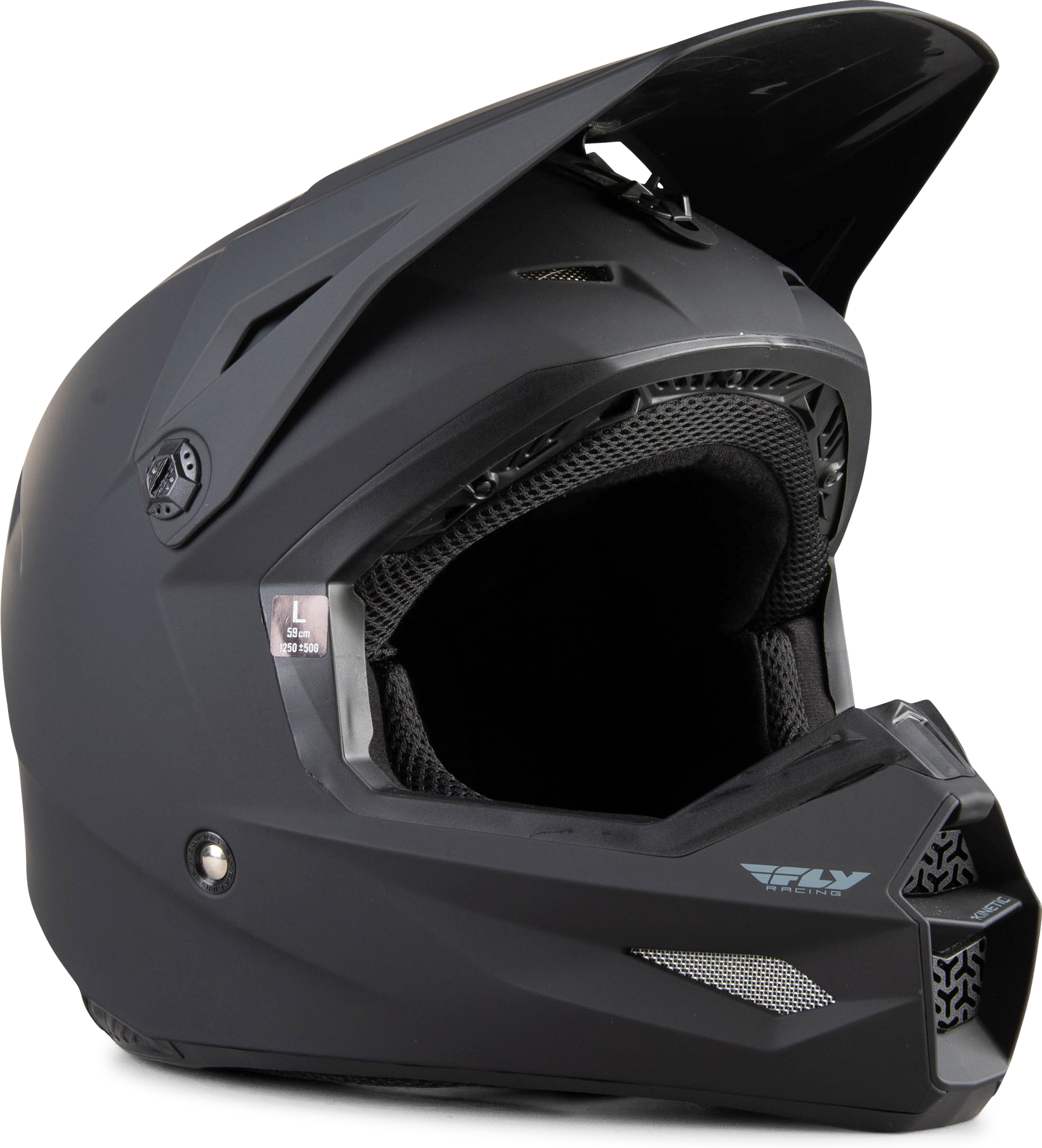 FLY Racing Casco de Cross  Kinetic Negro Mate