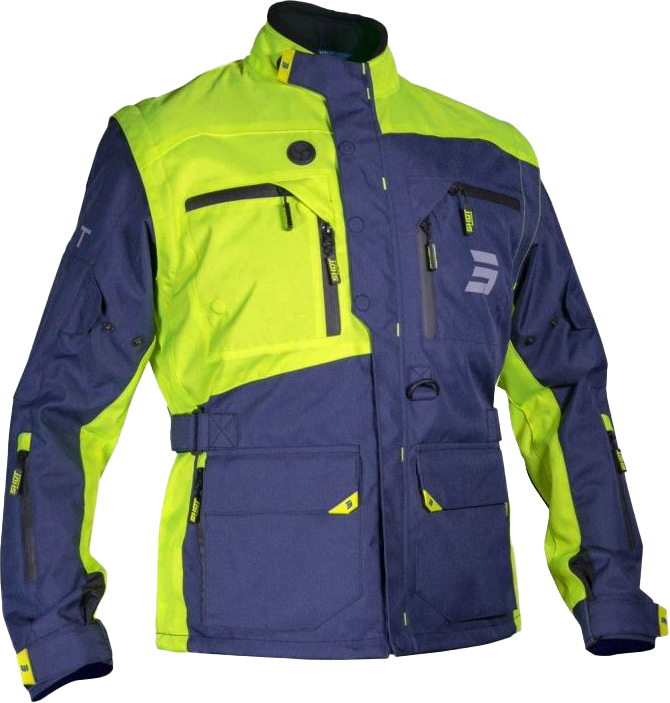 Shot Race Gear Chaqueta de Enduro Shot Racetech Azul Marino-Amarillo Neón