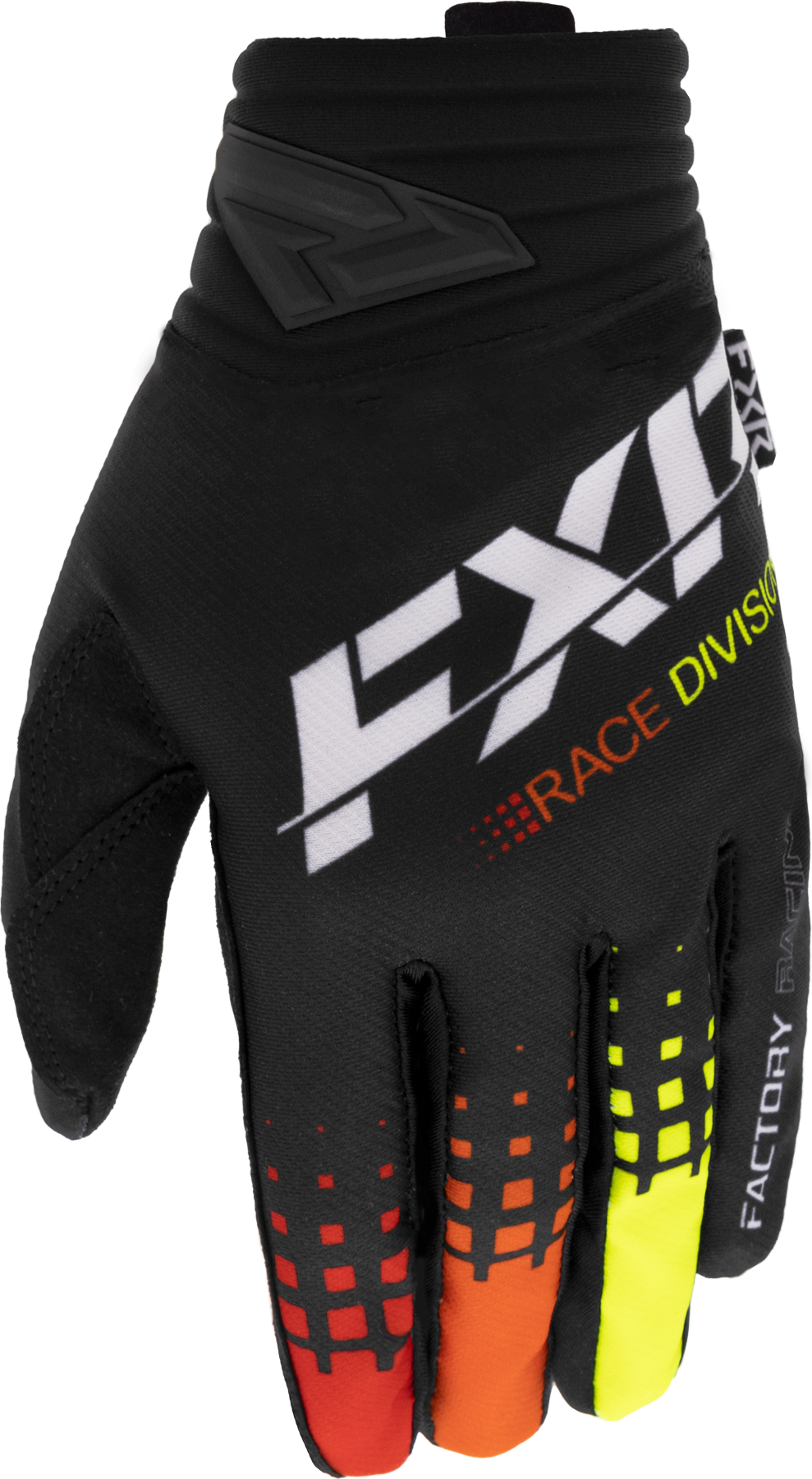 FXR Guantes de Cross  Prime Negro-Rojo-Naranja