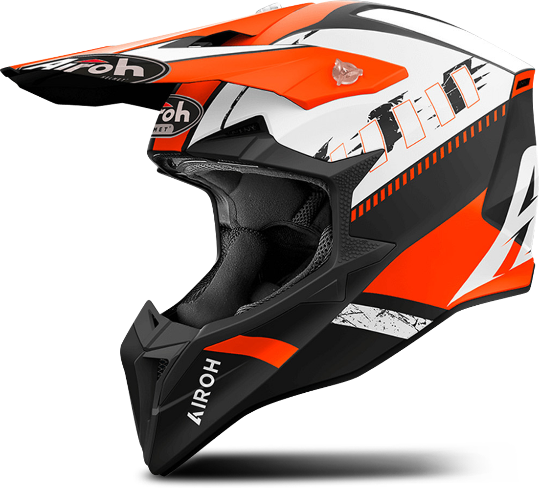 Airoh Casco de Cross  Wraap Feel Naranja Mate