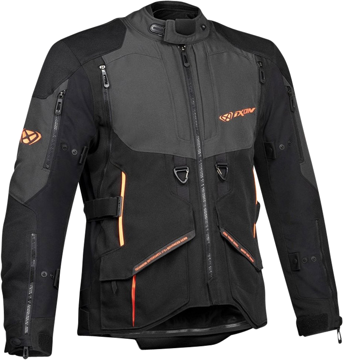 Ixon Chaqueta de Moto  Ragnar Negro-Antracita-Naranja