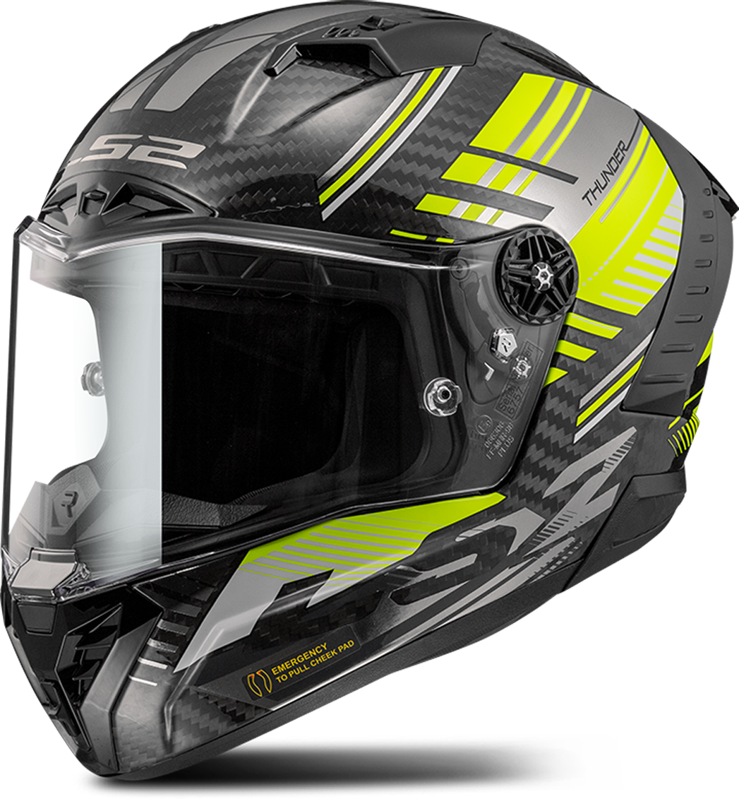 LS2 Casco Integral  FF805 THUNDER C Volt Negro-Hivis-Amarillo