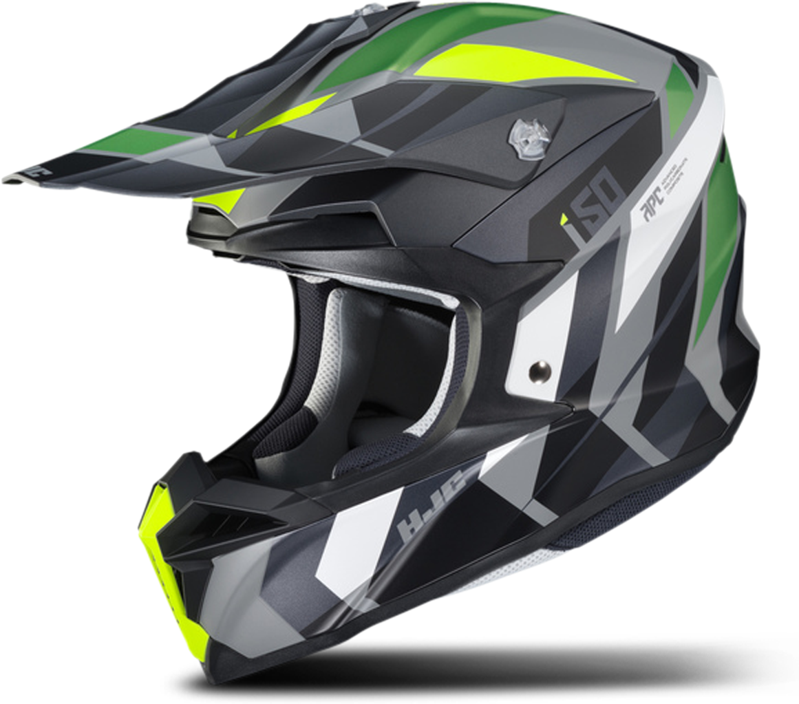 HJC Casco de Cross  i50 Vanish MC4HSF Gris-Amarillo Fluo