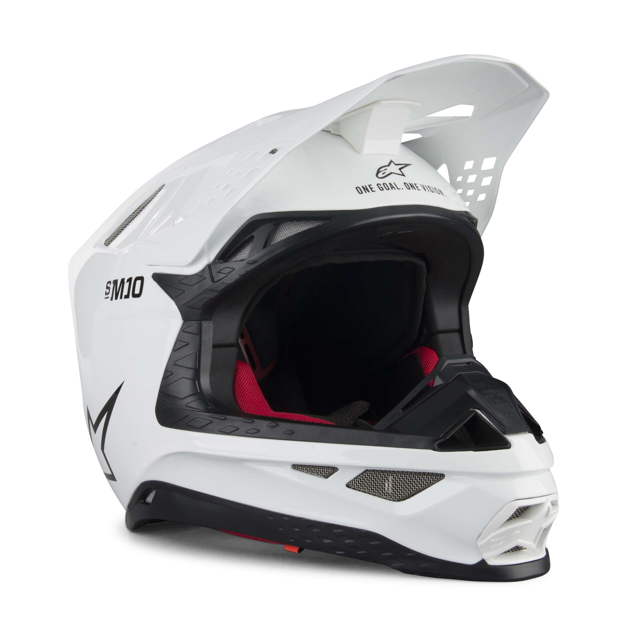 Alpinestars Casco de Cross  Supertech M10 Solid Blanco Brillante