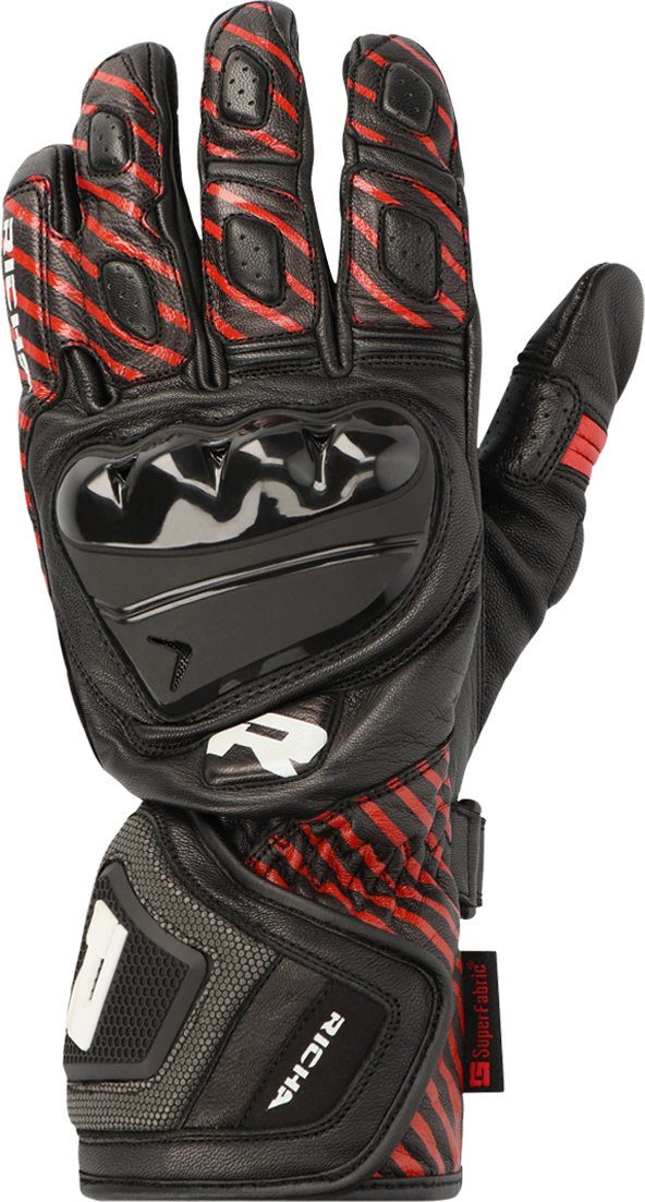 Richa Guantes de Moto  Savage 3 Negro-Rojo