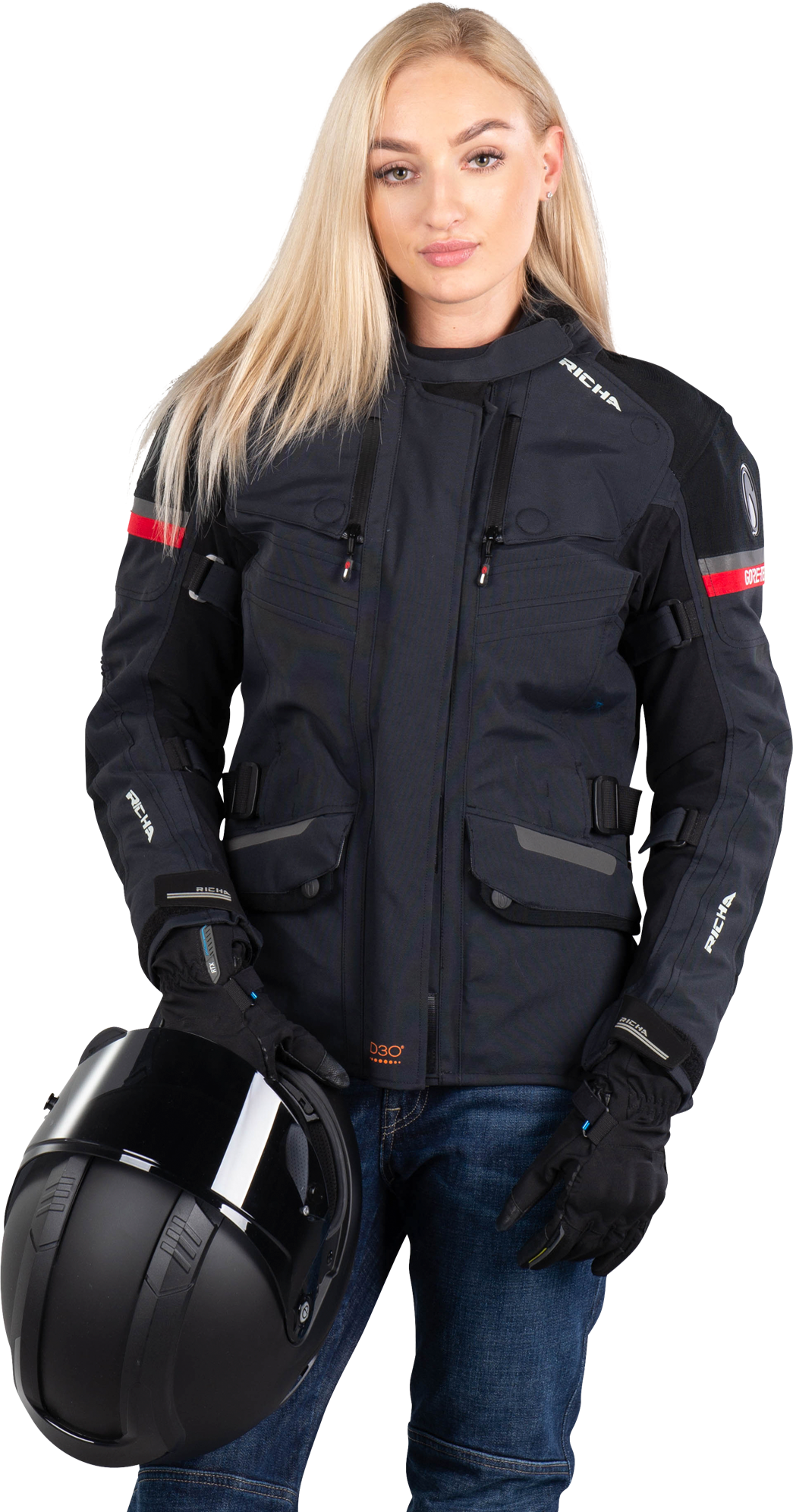 Richa Chaqueta de Moto  Atlantic Gore-Tex® Mujer Negra