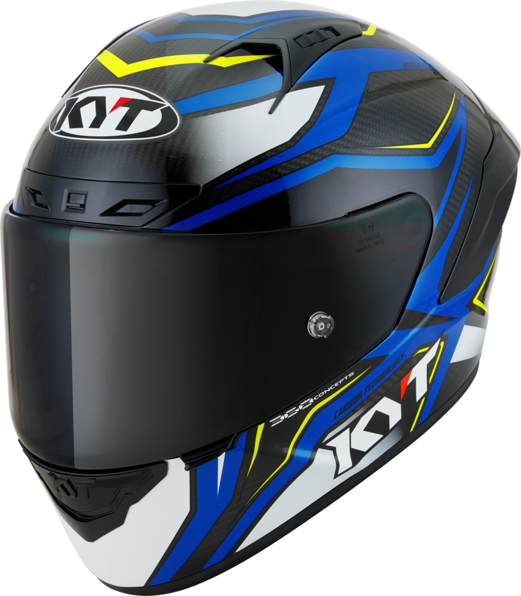 KYT Casco Integral  NZ-Race Carbon Stride Azul-Blanco