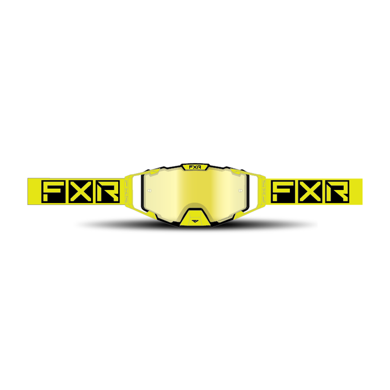 FXR Gafas de Cross  Pilot Bronze Lente HiDef/Amarillo Espejo Hivis