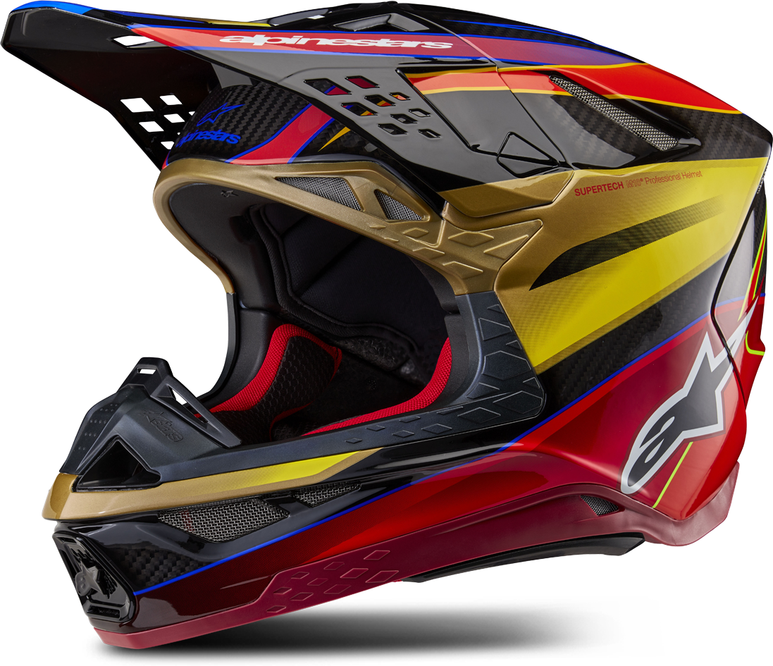 Alpinestars Casco de Cross  Supertech S-M10 Era Dorado-Amarillo-Rojo